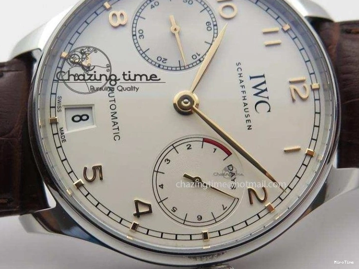 MIROTIME 0726 MoistureWicking Portuguese Real PR IW500704 ZF 1:1 Best Edition On Brown Leather Strap A52010 V 7311